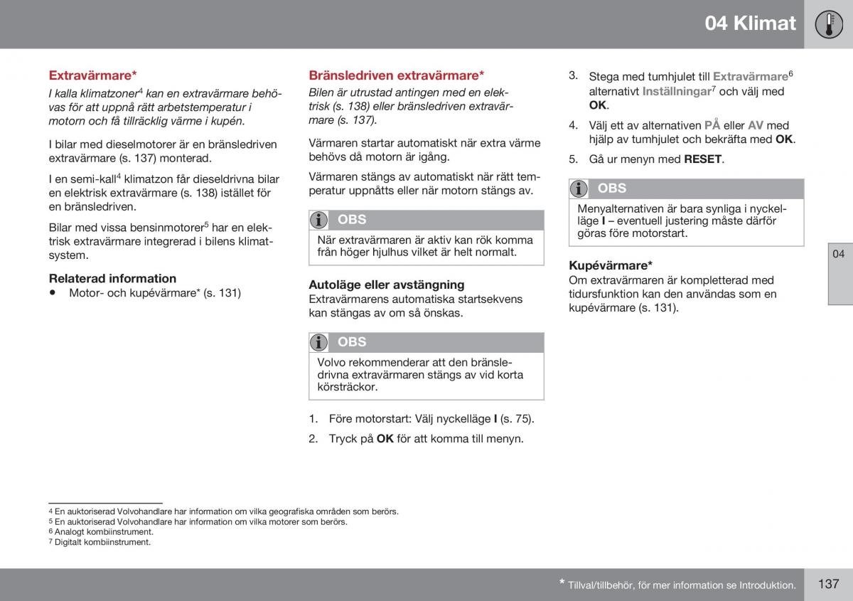 Volvo S60 II 2 instruktionsbok / page 139