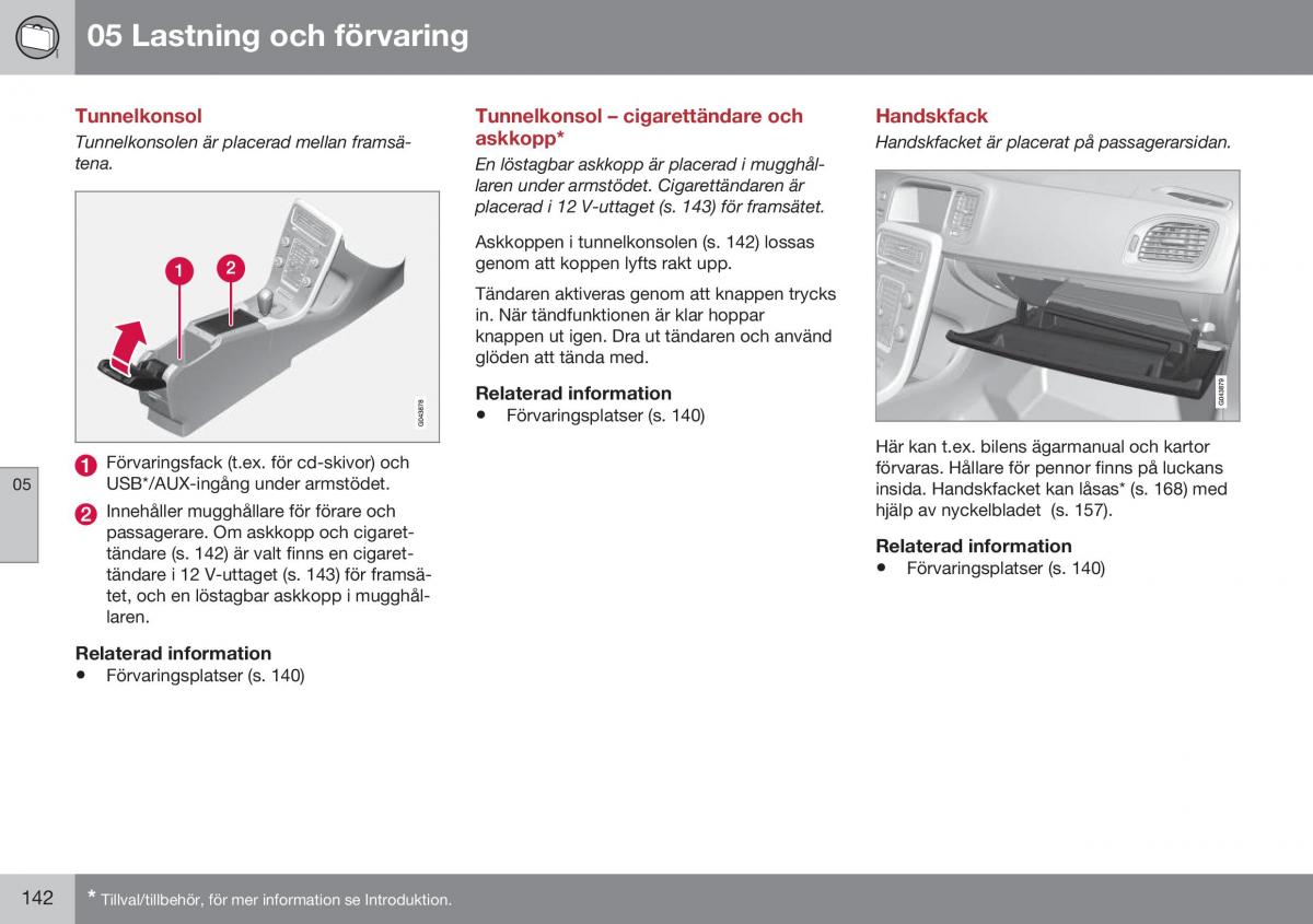 Volvo S60 II 2 instruktionsbok / page 144