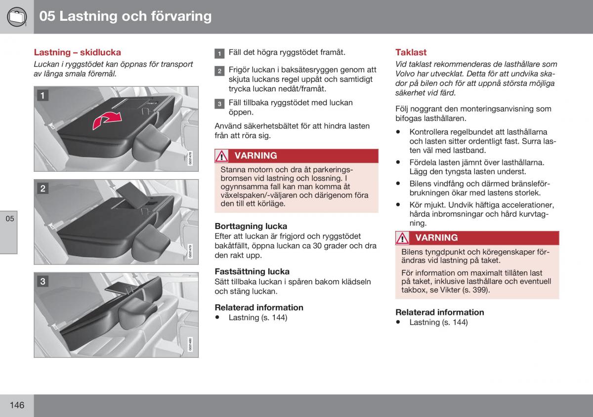 Volvo S60 II 2 instruktionsbok / page 148