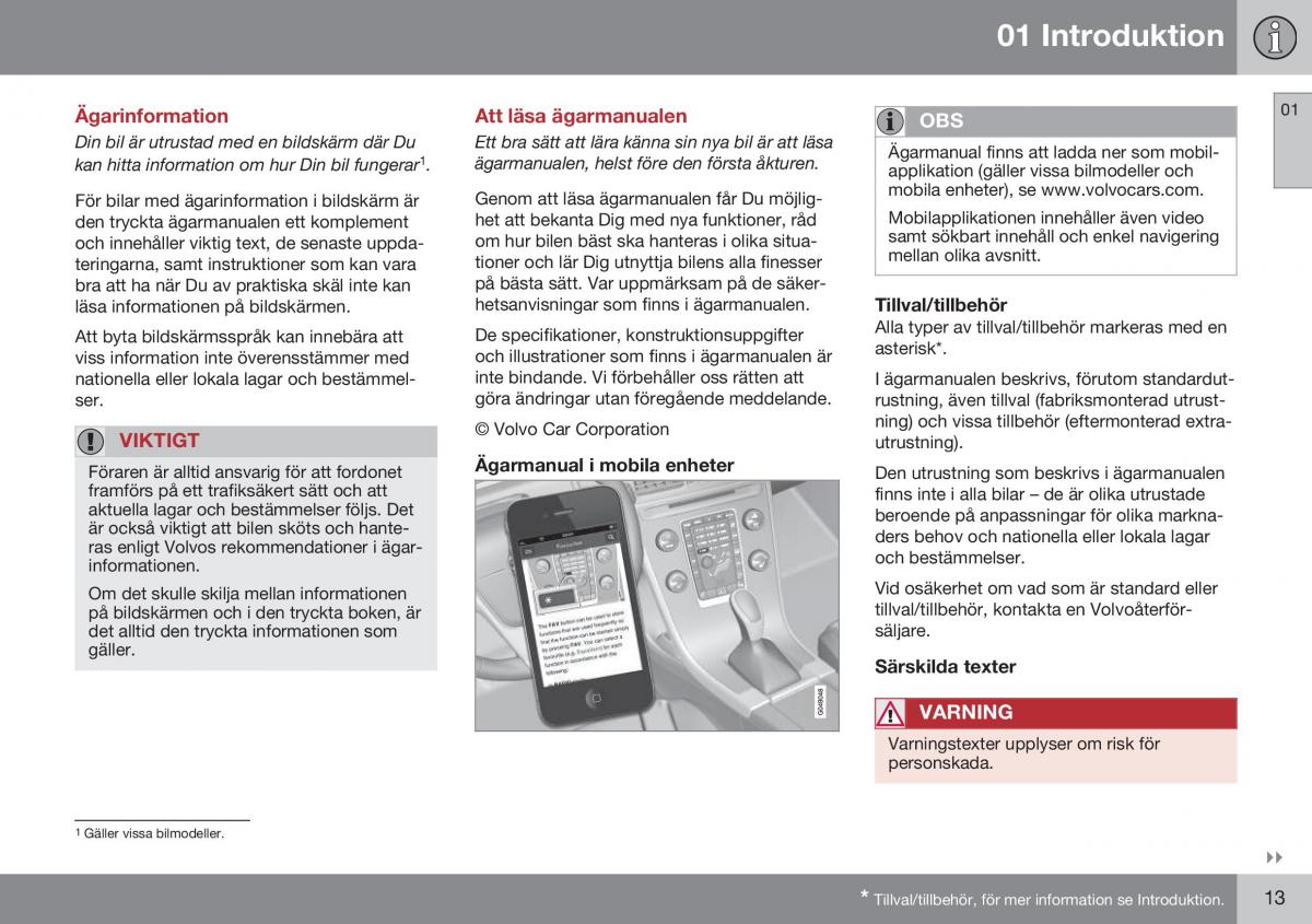 Volvo S60 II 2 instruktionsbok / page 15