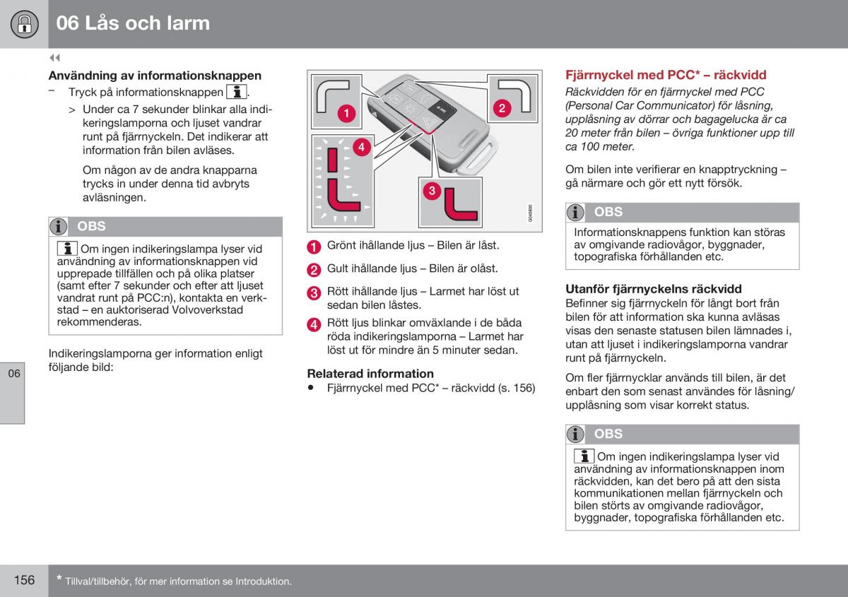 Volvo S60 II 2 instruktionsbok / page 158