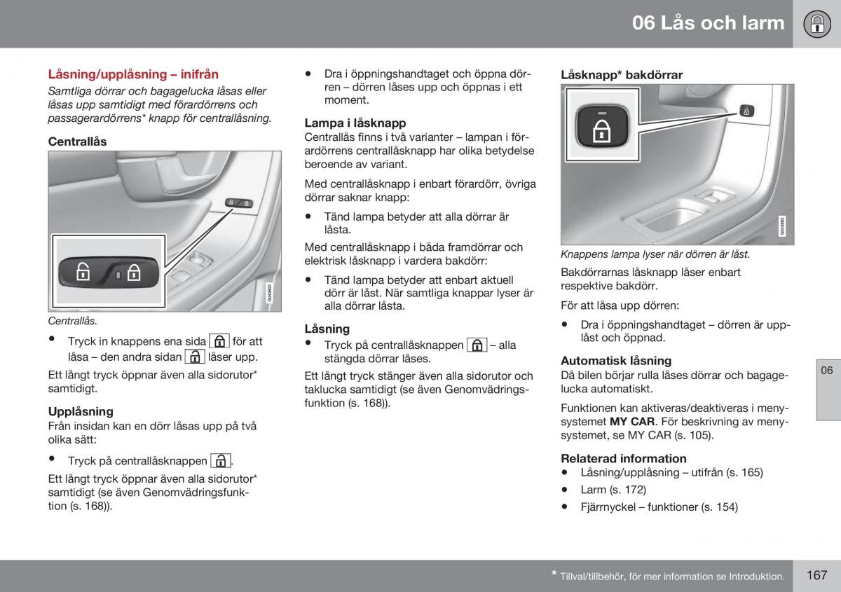 Volvo S60 II 2 instruktionsbok / page 169