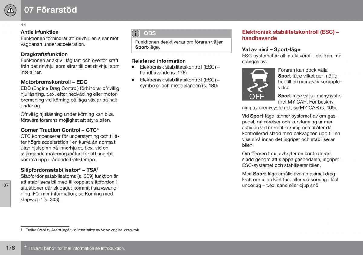 Volvo S60 II 2 instruktionsbok / page 180