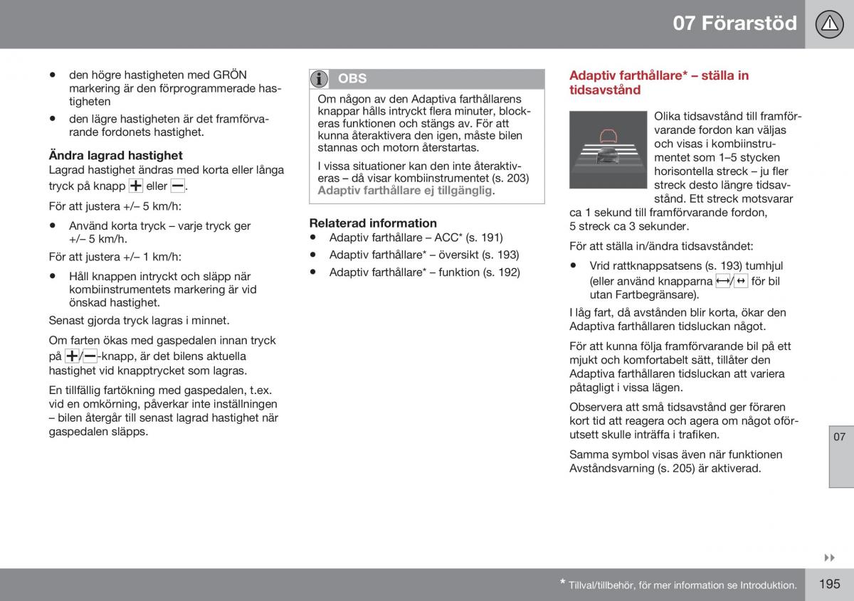 Volvo S60 II 2 instruktionsbok / page 197