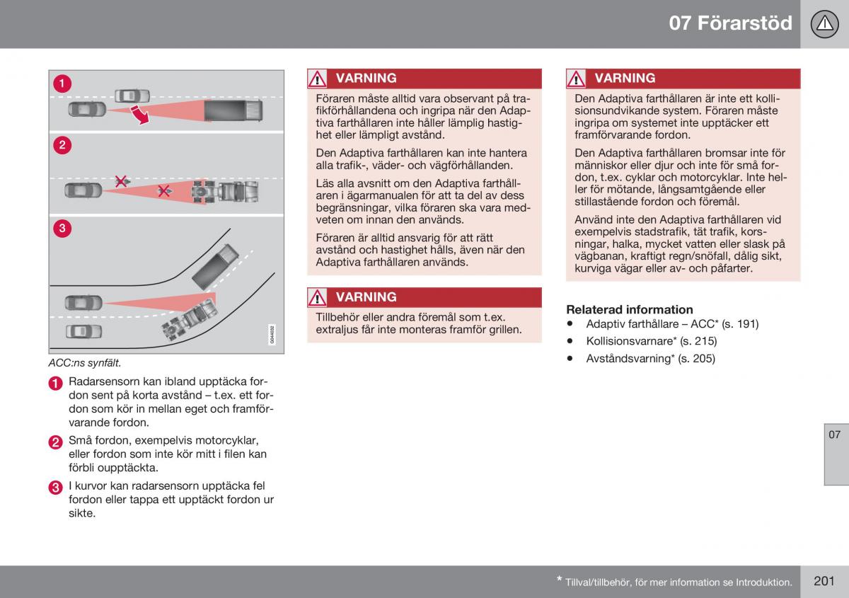 Volvo S60 II 2 instruktionsbok / page 203