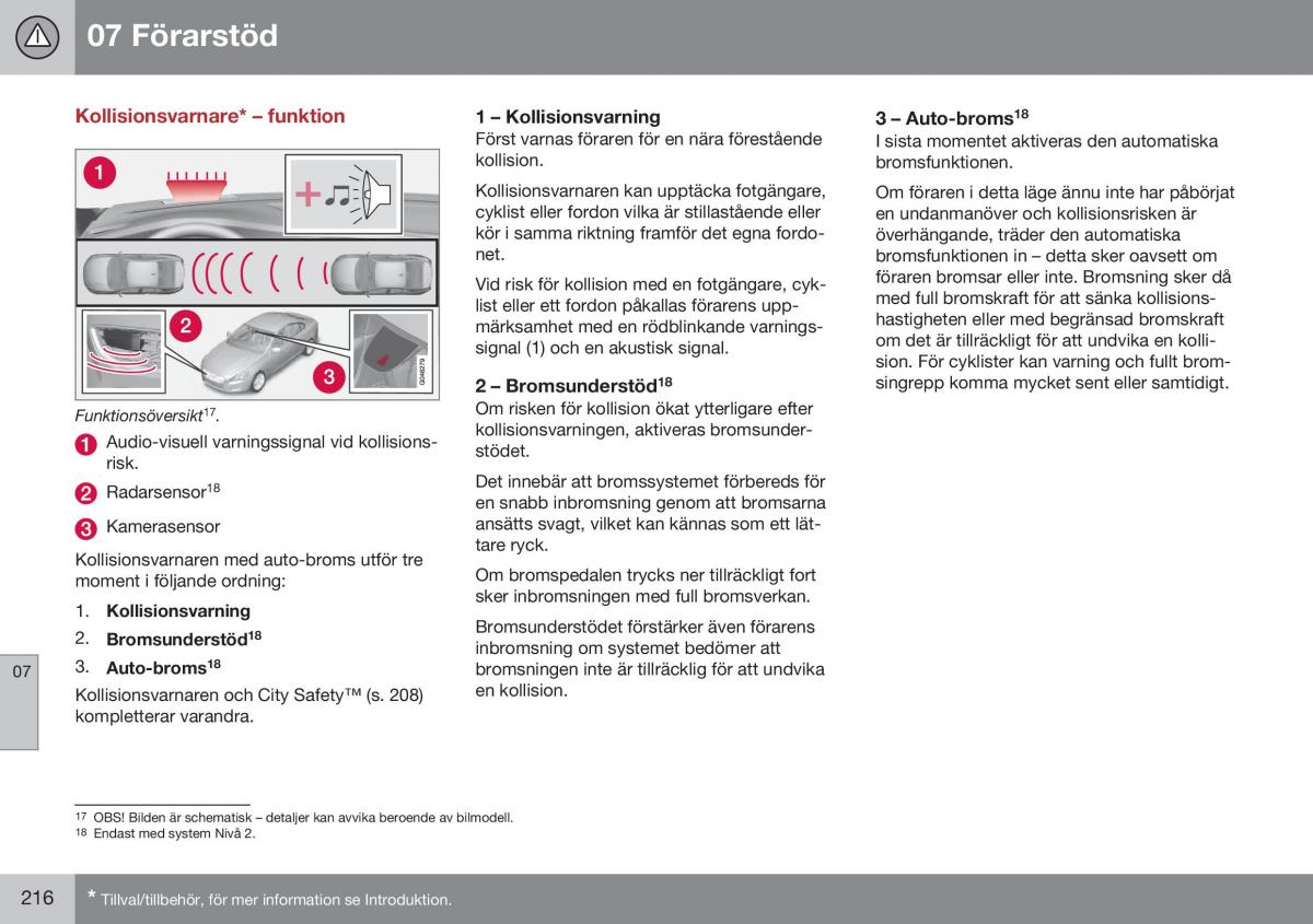 Volvo S60 II 2 instruktionsbok / page 218