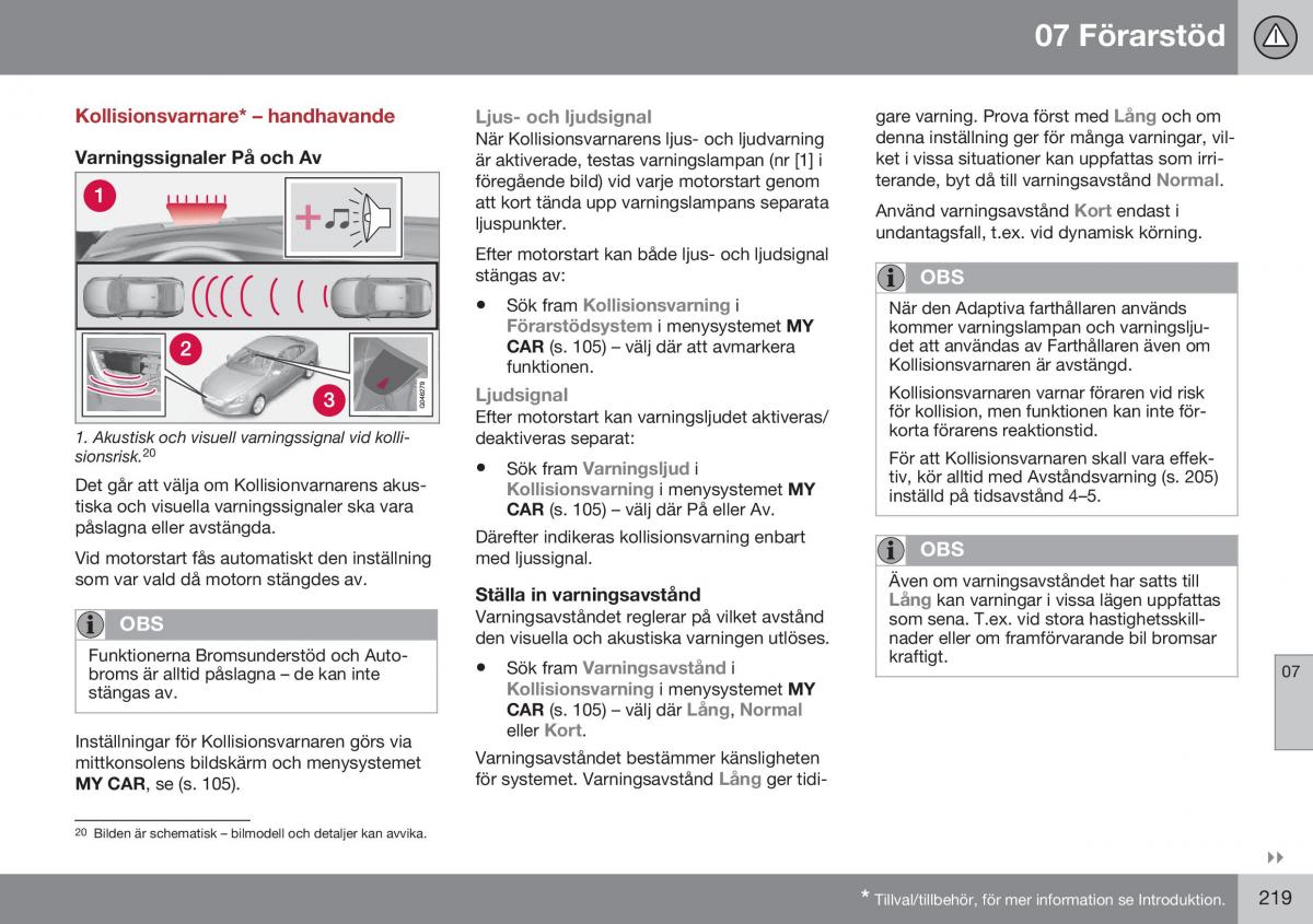 Volvo S60 II 2 instruktionsbok / page 221