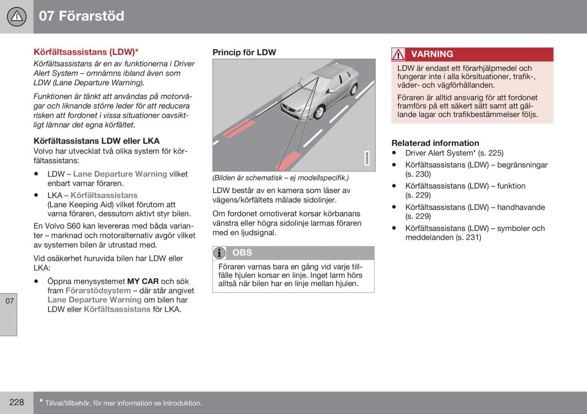 Volvo S60 II 2 instruktionsbok / page 230