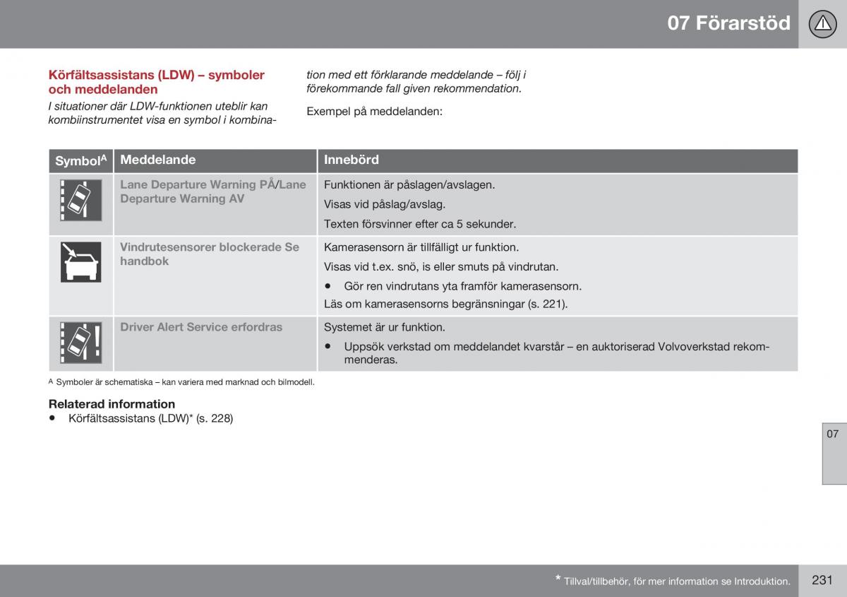 Volvo S60 II 2 instruktionsbok / page 233