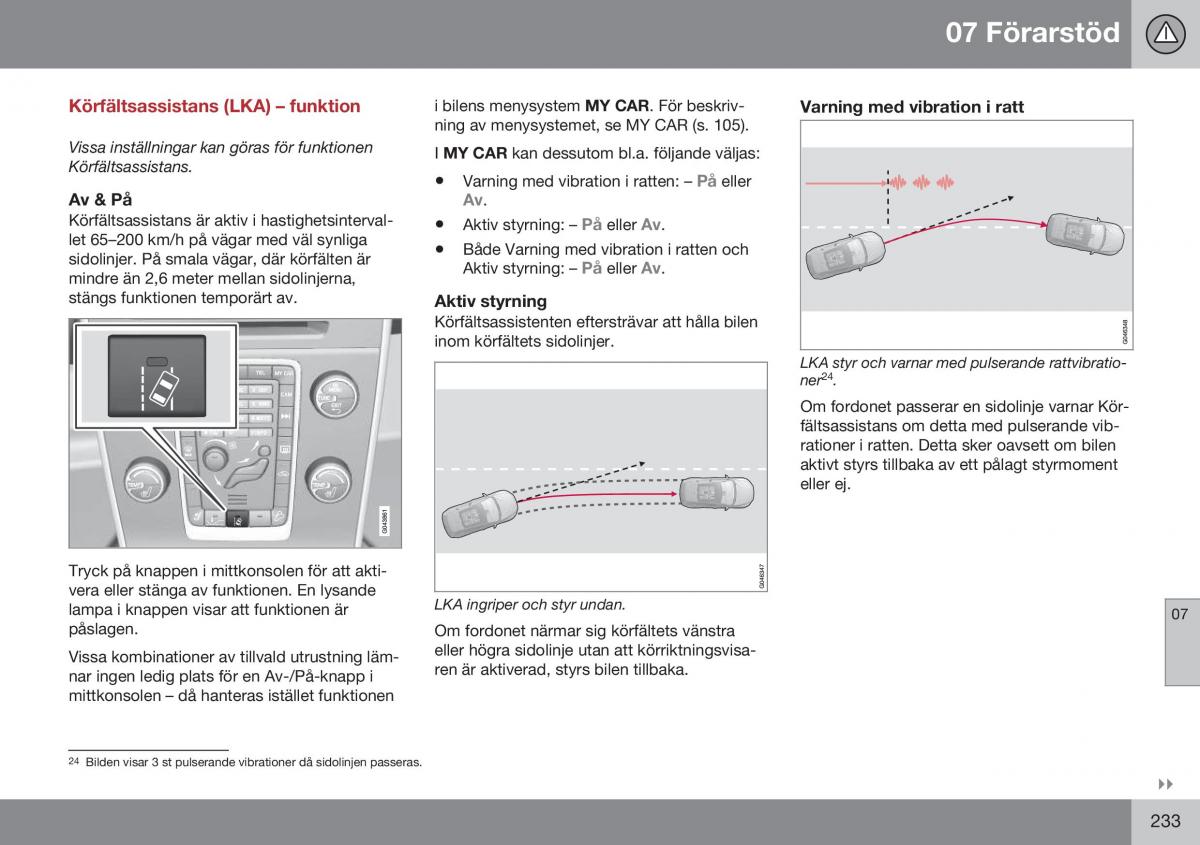 Volvo S60 II 2 instruktionsbok / page 235