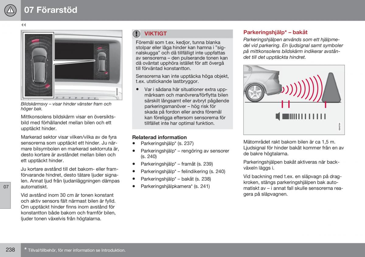 Volvo S60 II 2 instruktionsbok / page 240