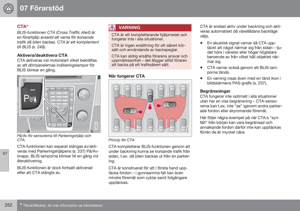 Volvo S60 II 2 instruktionsbok / page 254