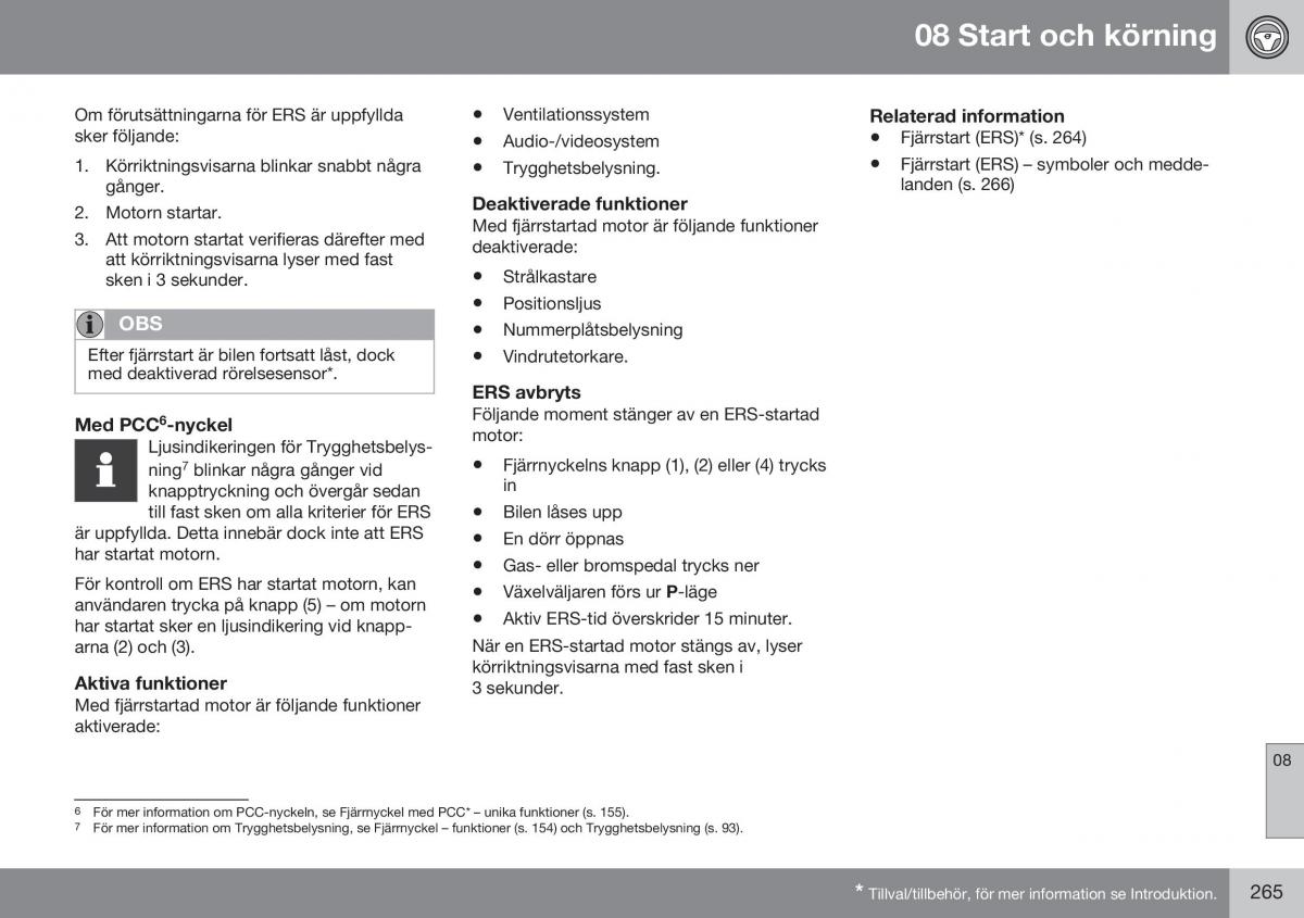 Volvo S60 II 2 instruktionsbok / page 267