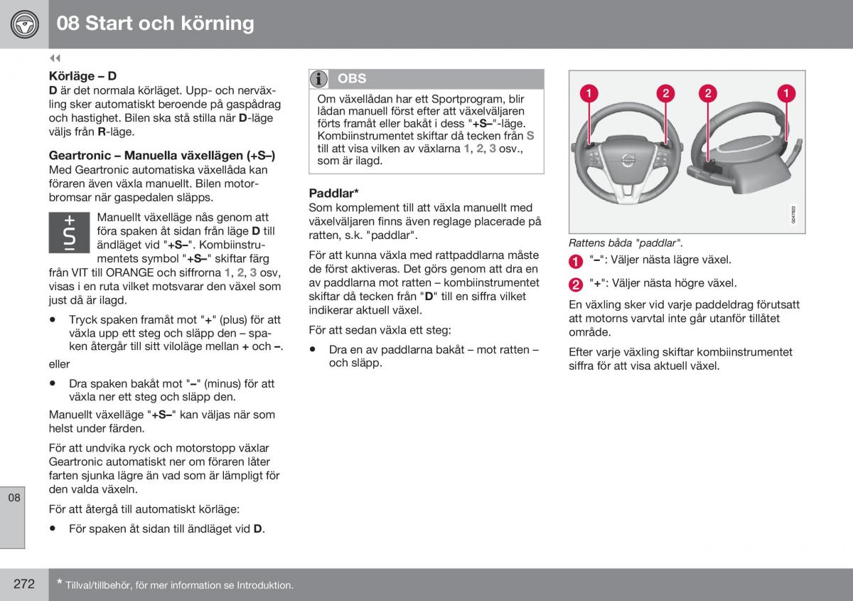 Volvo S60 II 2 instruktionsbok / page 274