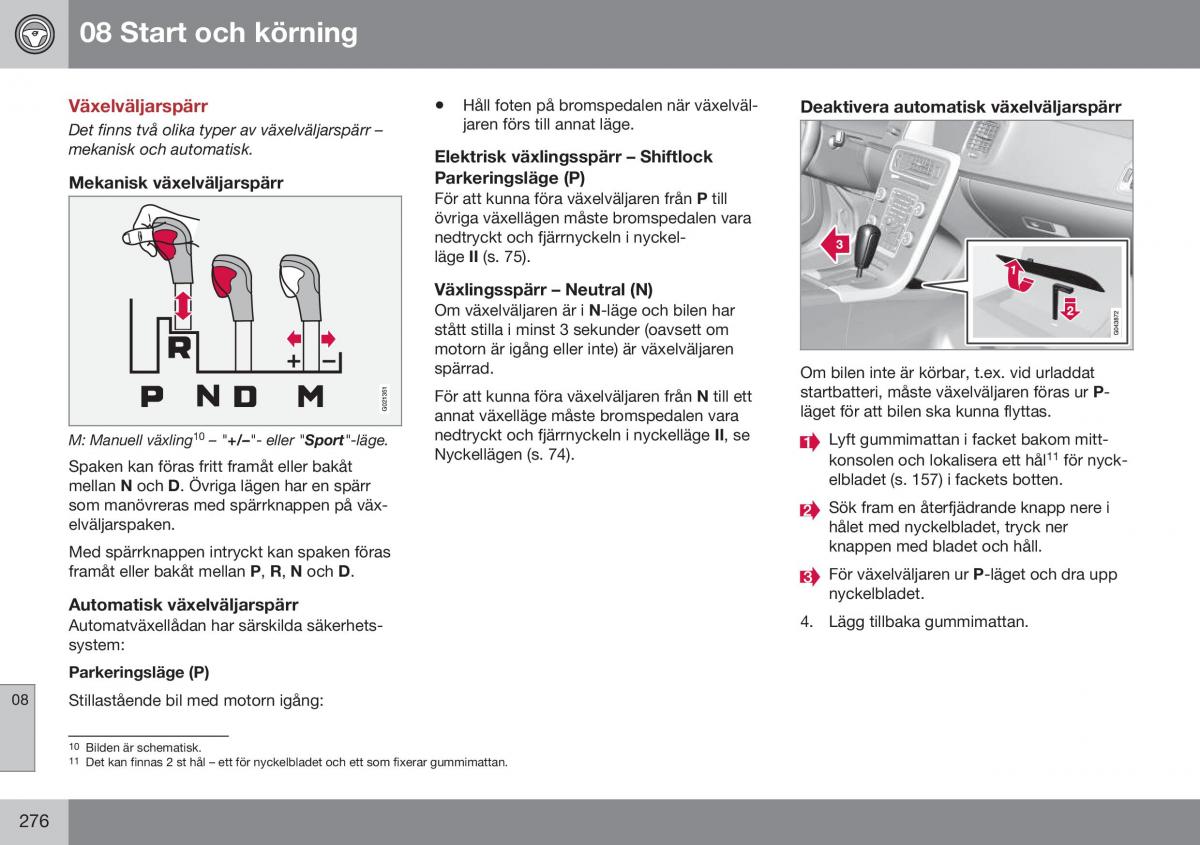 Volvo S60 II 2 instruktionsbok / page 278