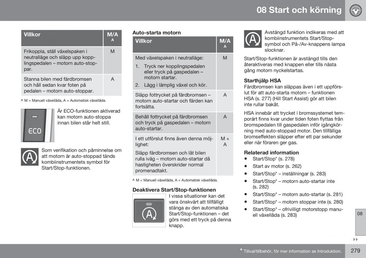 Volvo S60 II 2 instruktionsbok / page 281