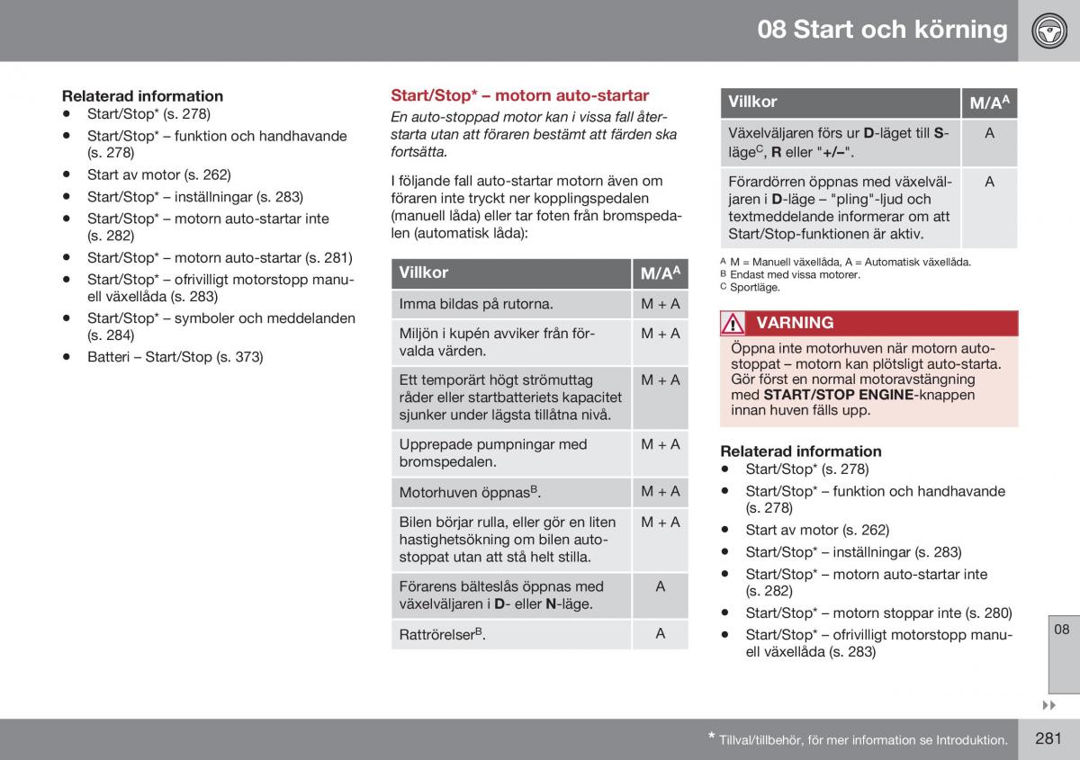 Volvo S60 II 2 instruktionsbok / page 283