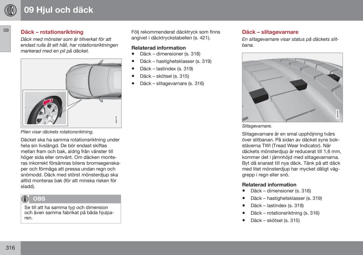 Volvo S60 II 2 instruktionsbok / page 318