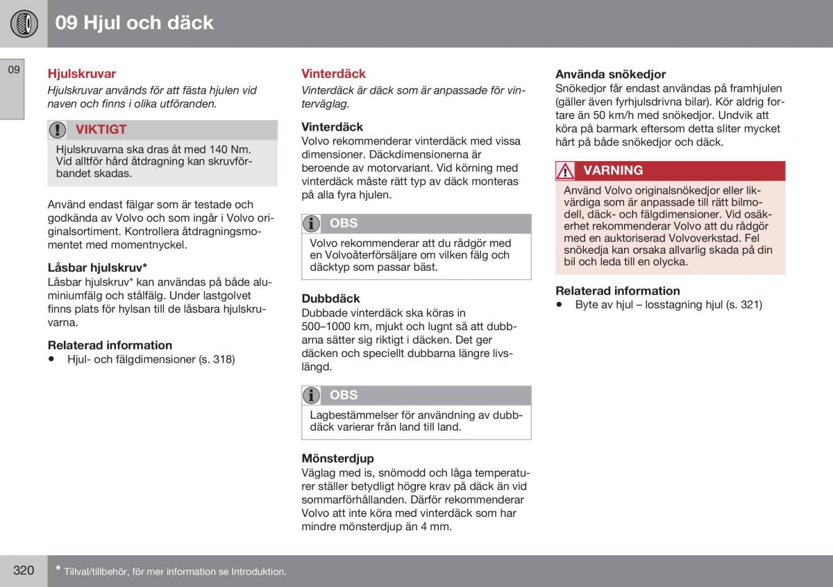 Volvo S60 II 2 instruktionsbok / page 322