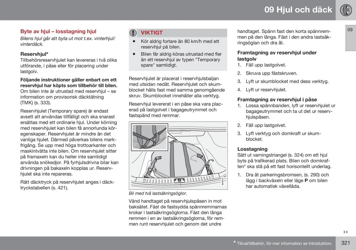 Volvo S60 II 2 instruktionsbok / page 323