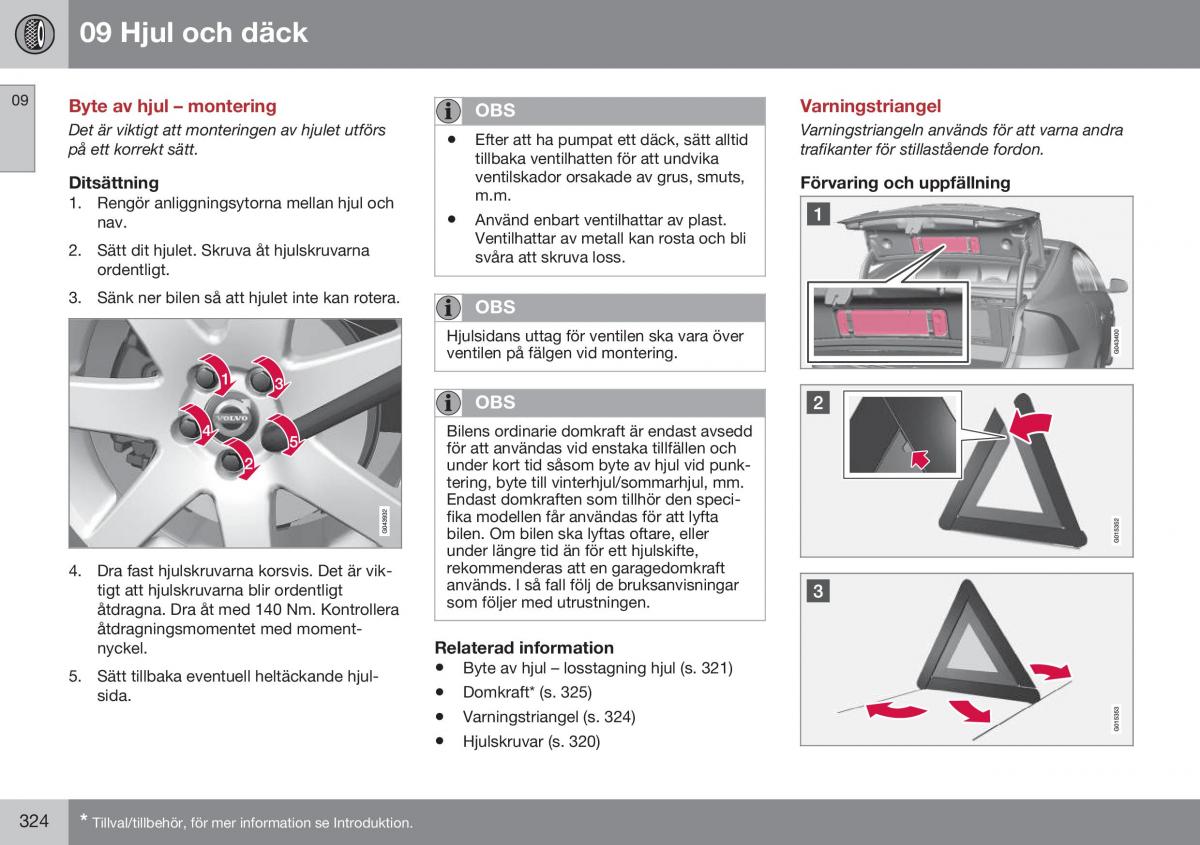 Volvo S60 II 2 instruktionsbok / page 326