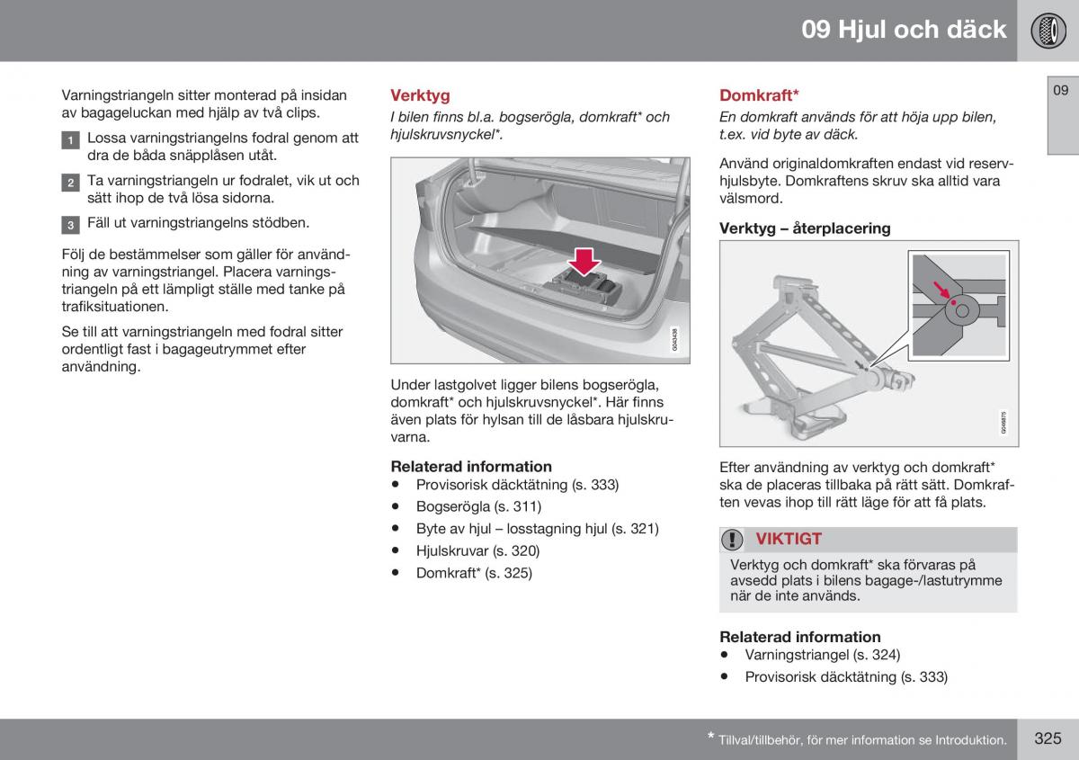 Volvo S60 II 2 instruktionsbok / page 327