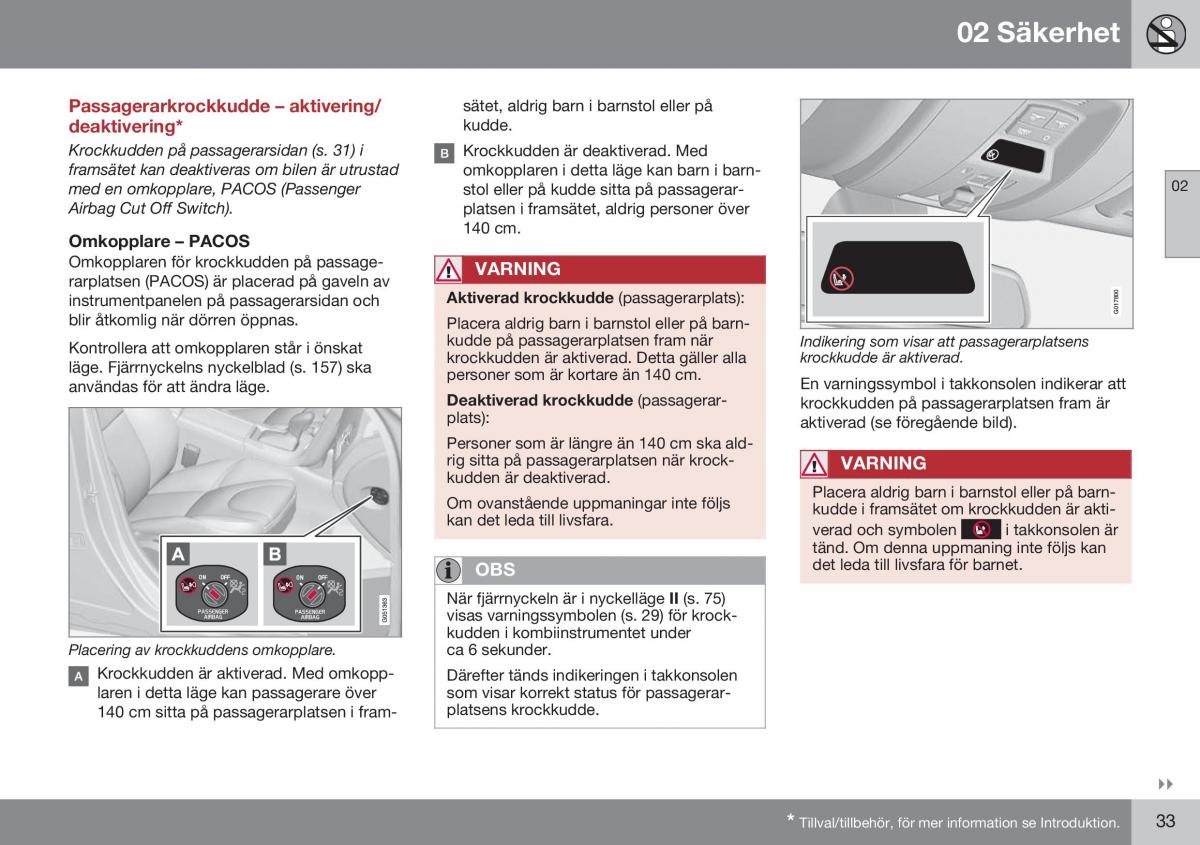 Volvo S60 II 2 instruktionsbok / page 35