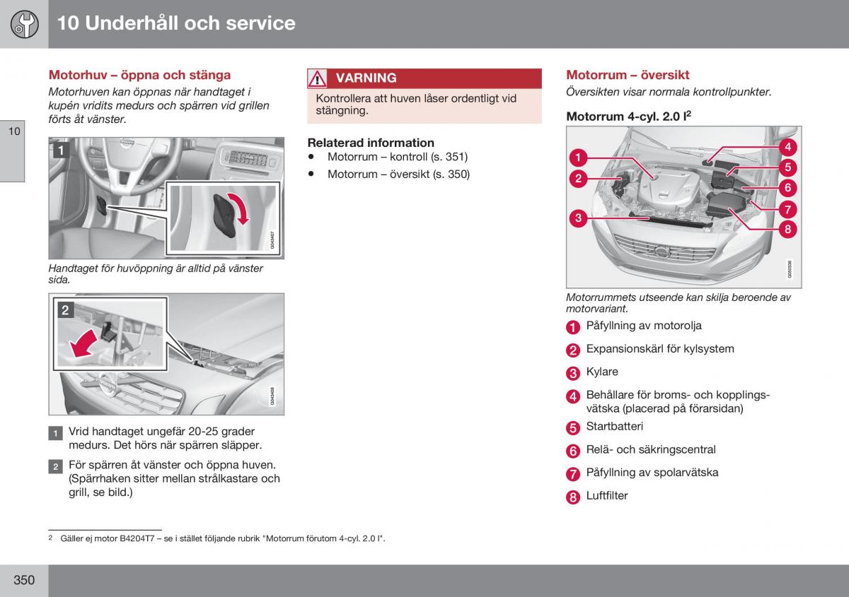 Volvo S60 II 2 instruktionsbok / page 352