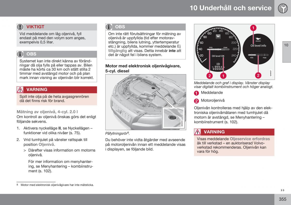 Volvo S60 II 2 instruktionsbok / page 357