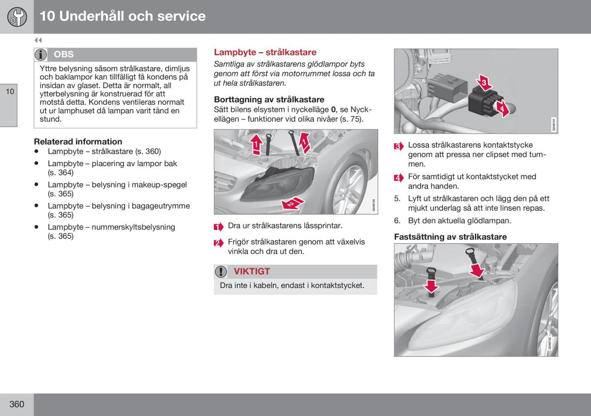 Volvo S60 II 2 instruktionsbok / page 362