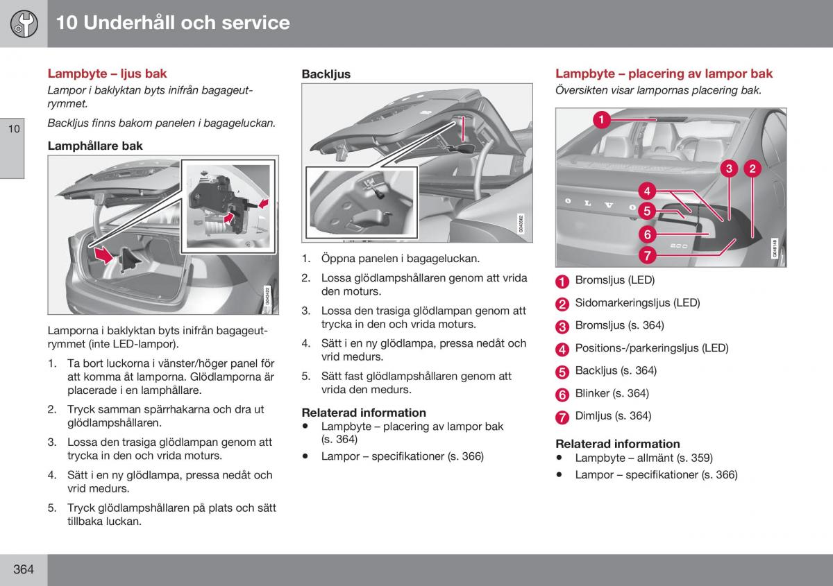 Volvo S60 II 2 instruktionsbok / page 366