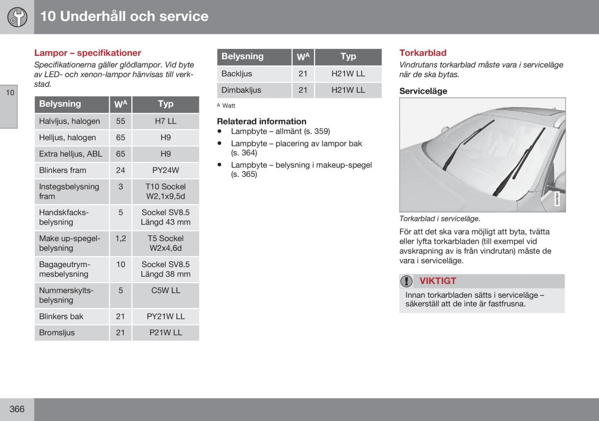 Volvo S60 II 2 instruktionsbok / page 368