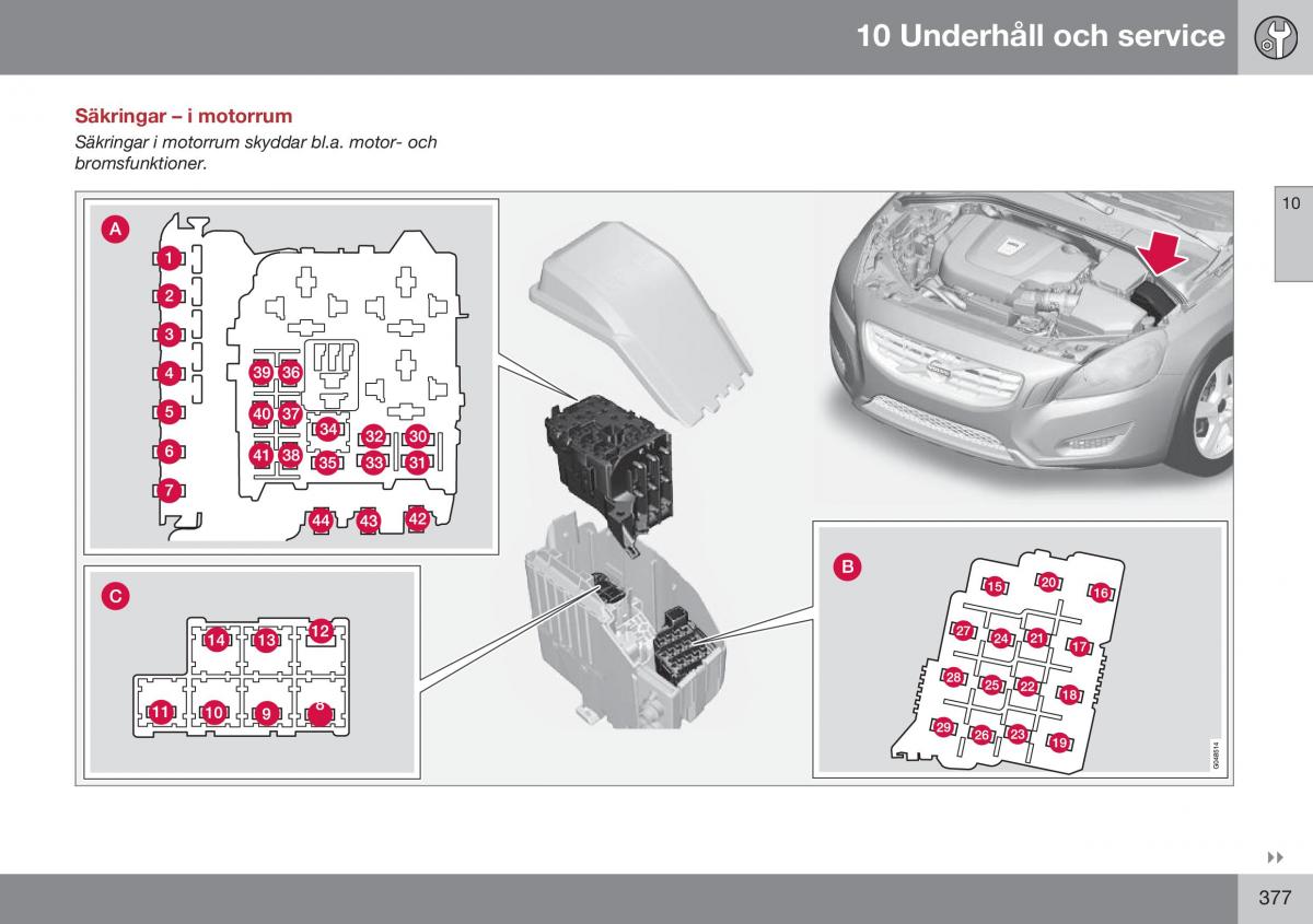 Volvo S60 II 2 instruktionsbok / page 379