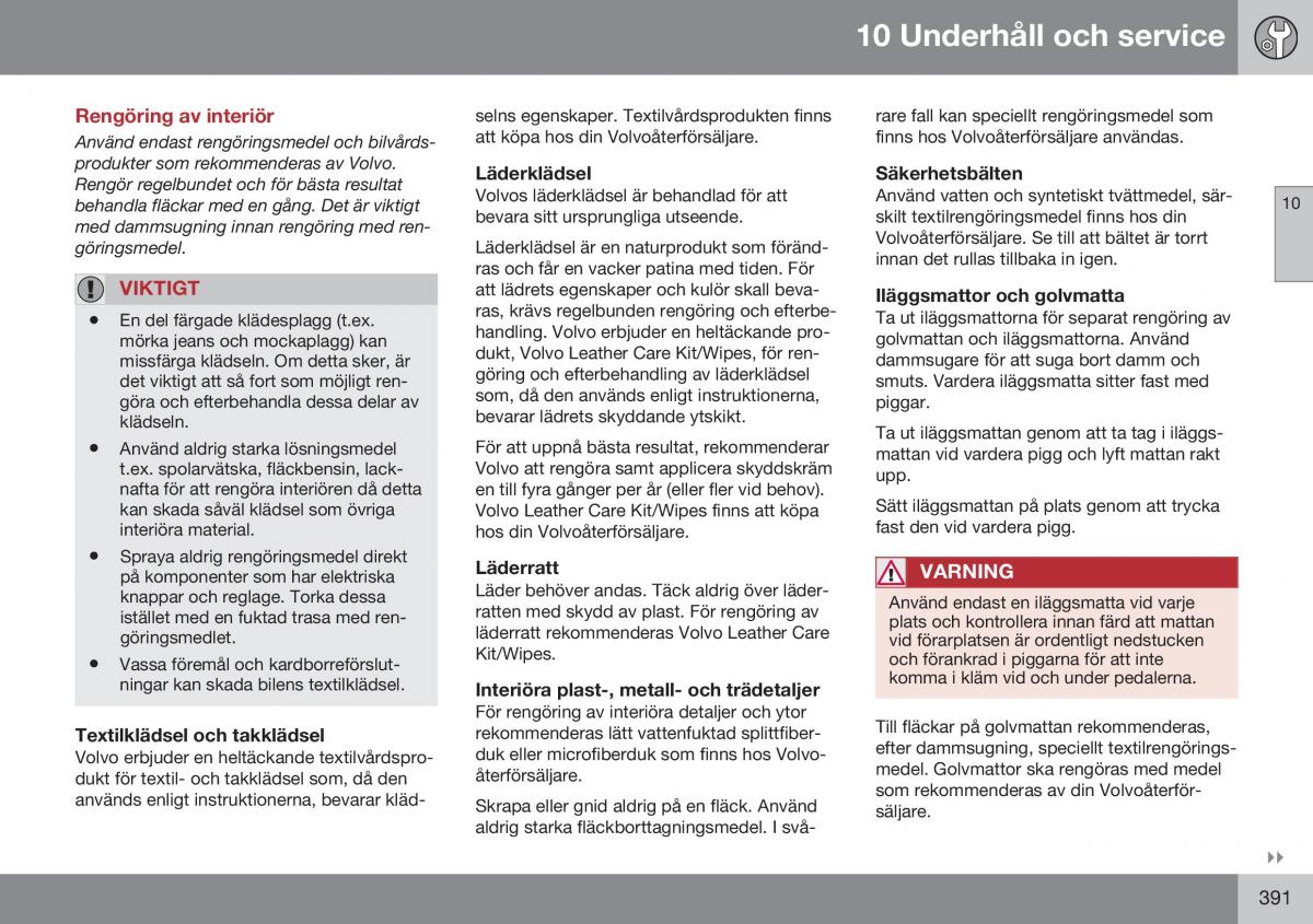 Volvo S60 II 2 instruktionsbok / page 393