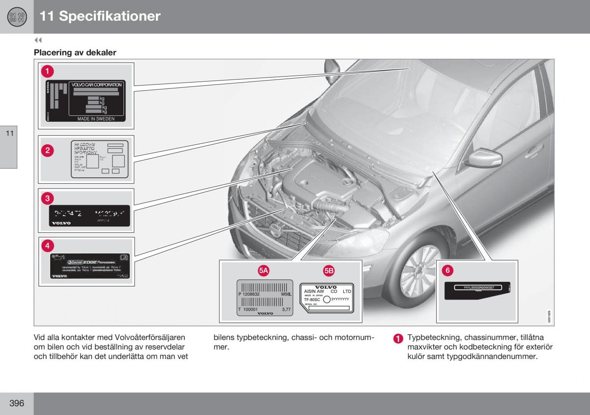 Volvo S60 II 2 instruktionsbok / page 398