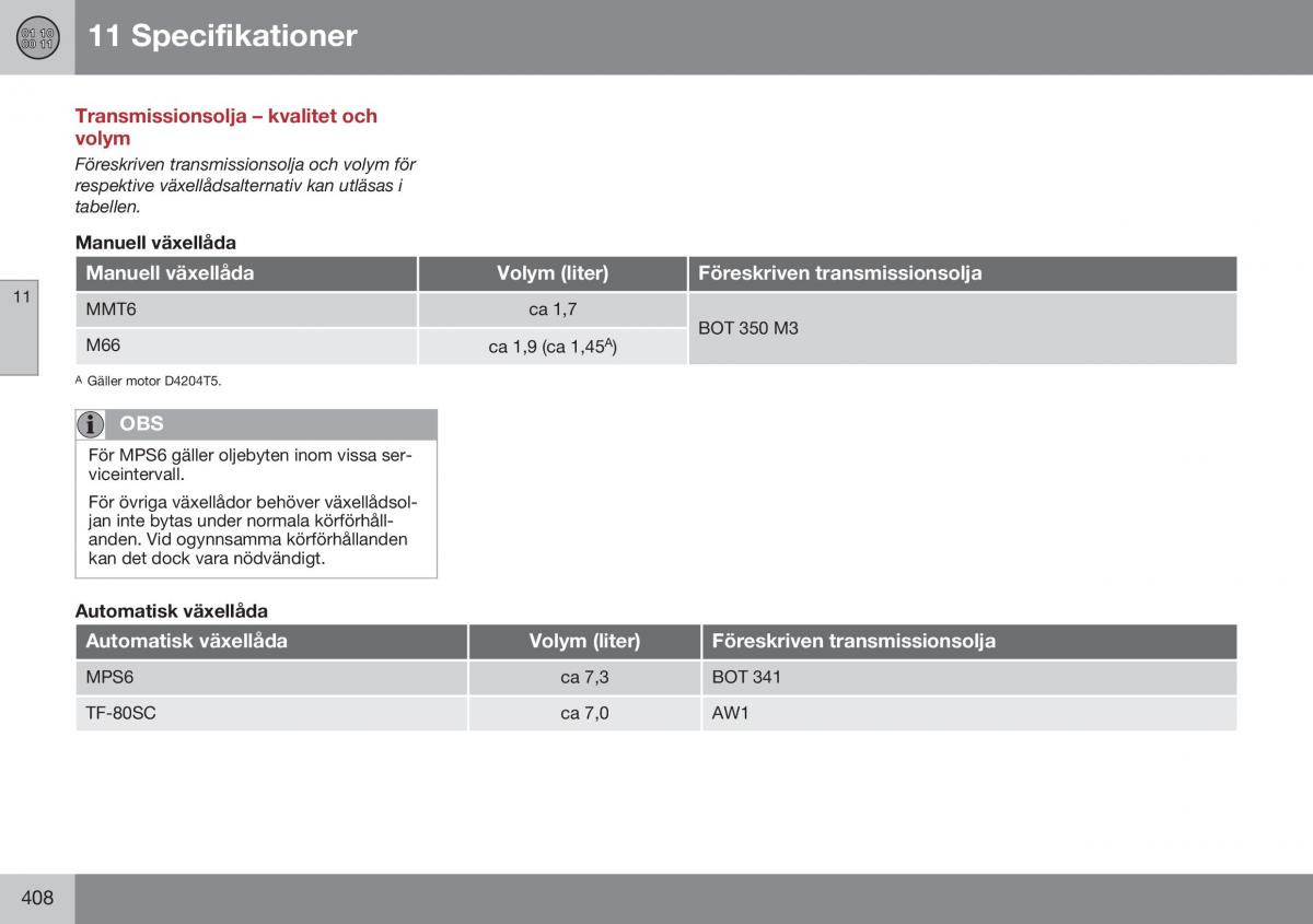 Volvo S60 II 2 instruktionsbok / page 410