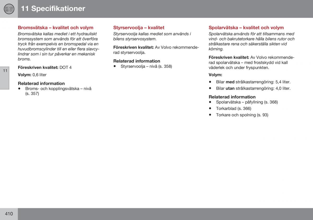 Volvo S60 II 2 instruktionsbok / page 412