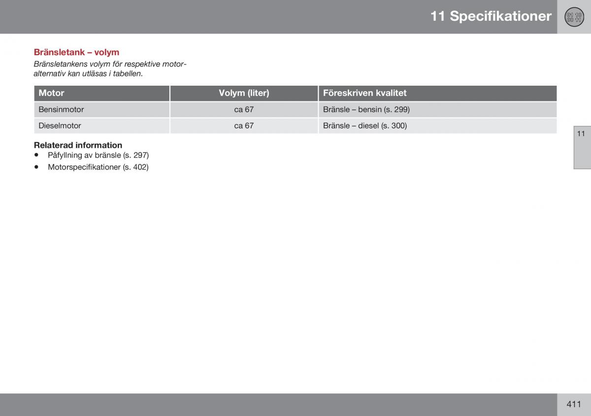 Volvo S60 II 2 instruktionsbok / page 413