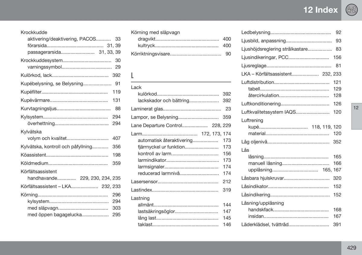 Volvo S60 II 2 instruktionsbok / page 431