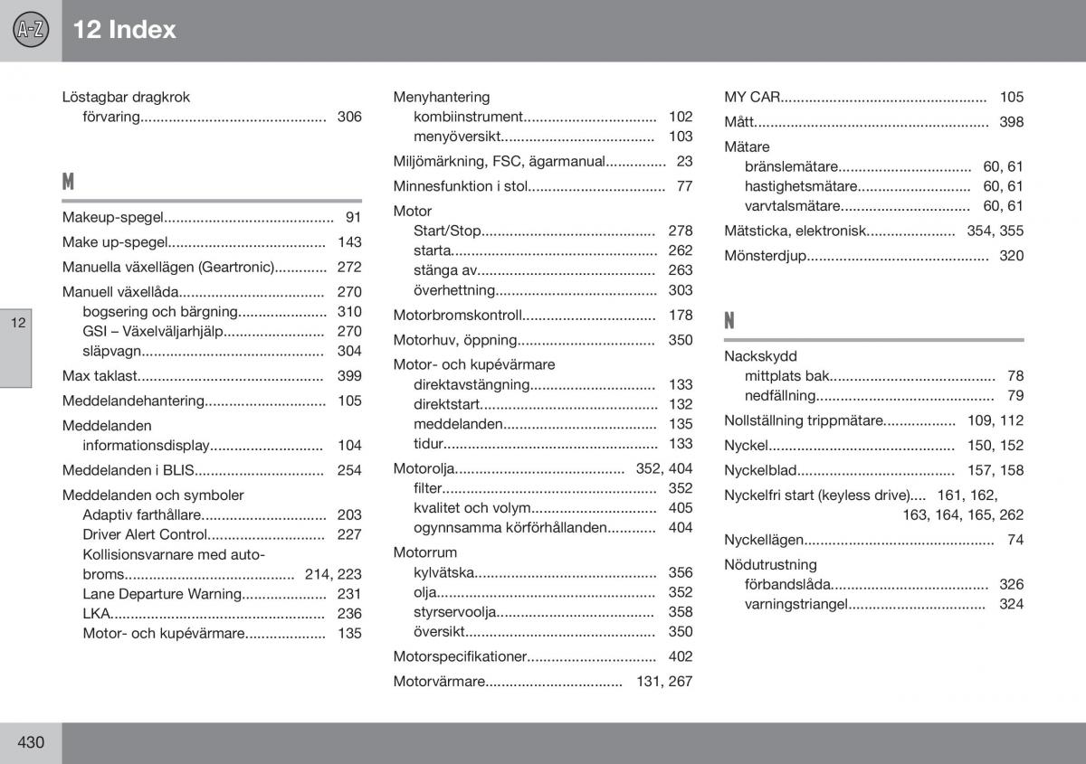 Volvo S60 II 2 instruktionsbok / page 432