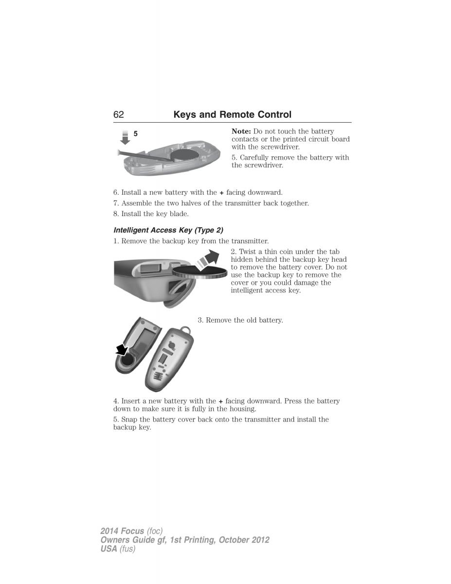 Ford Focus III 3 owners manual / page 63