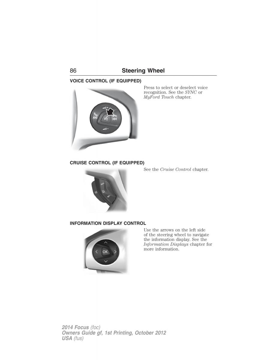 Ford Focus III 3 owners manual / page 87