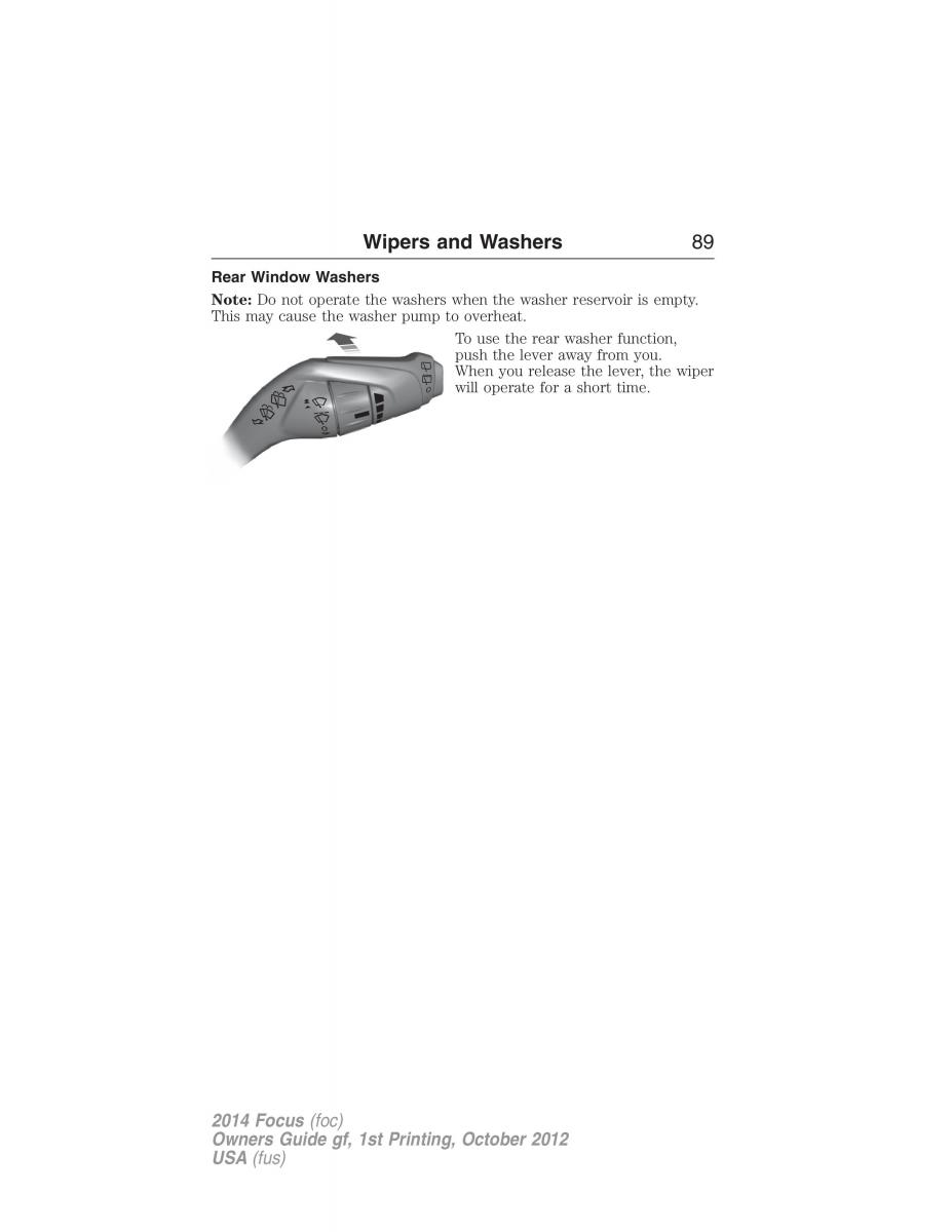 Ford Focus III 3 owners manual / page 90