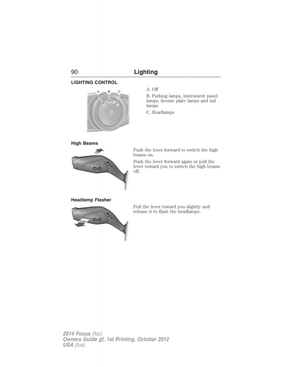 Ford Focus III 3 owners manual / page 91