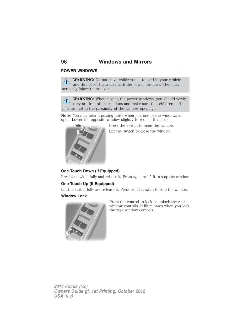 Ford Focus III 3 owners manual / page 97