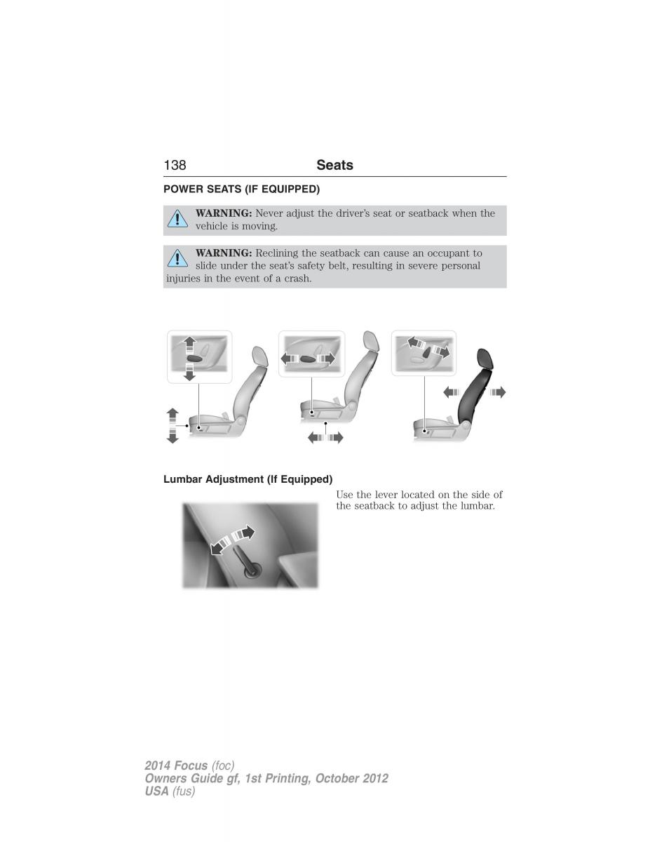 Ford Focus III 3 owners manual / page 139