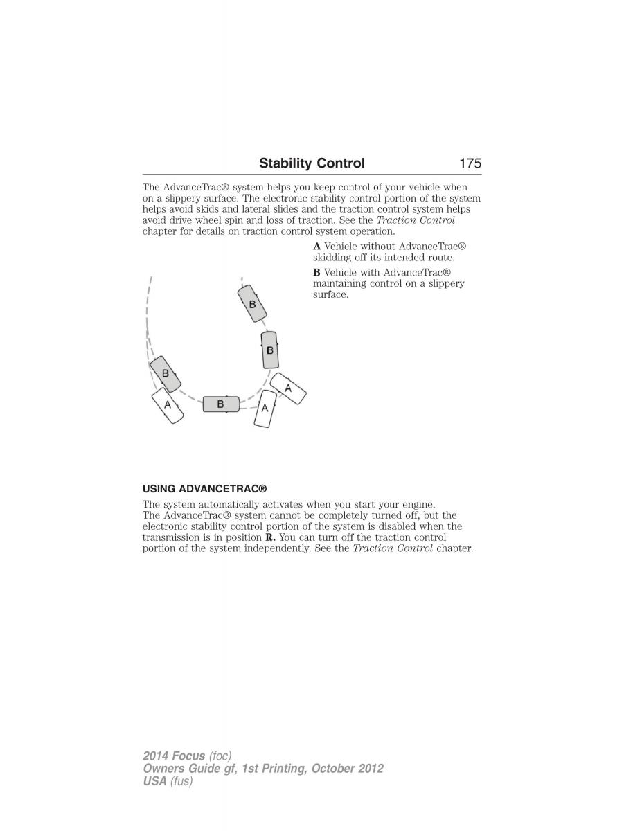 Ford Focus III 3 owners manual / page 176