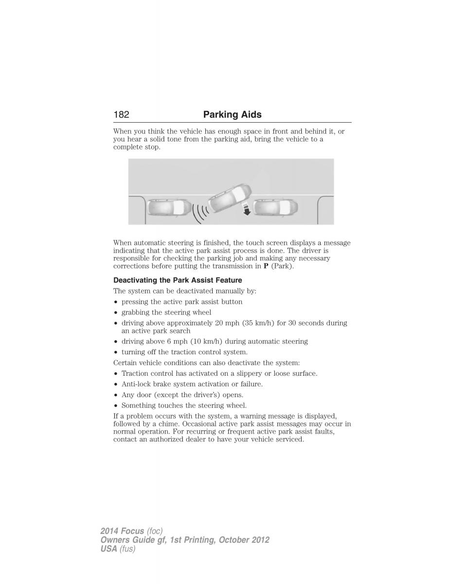 Ford Focus III 3 owners manual / page 183