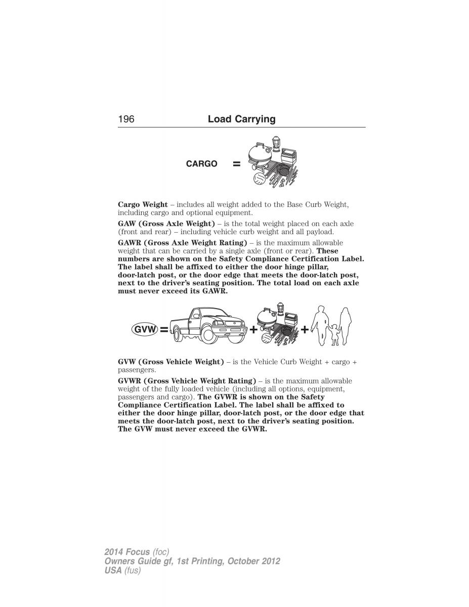 Ford Focus III 3 owners manual / page 197