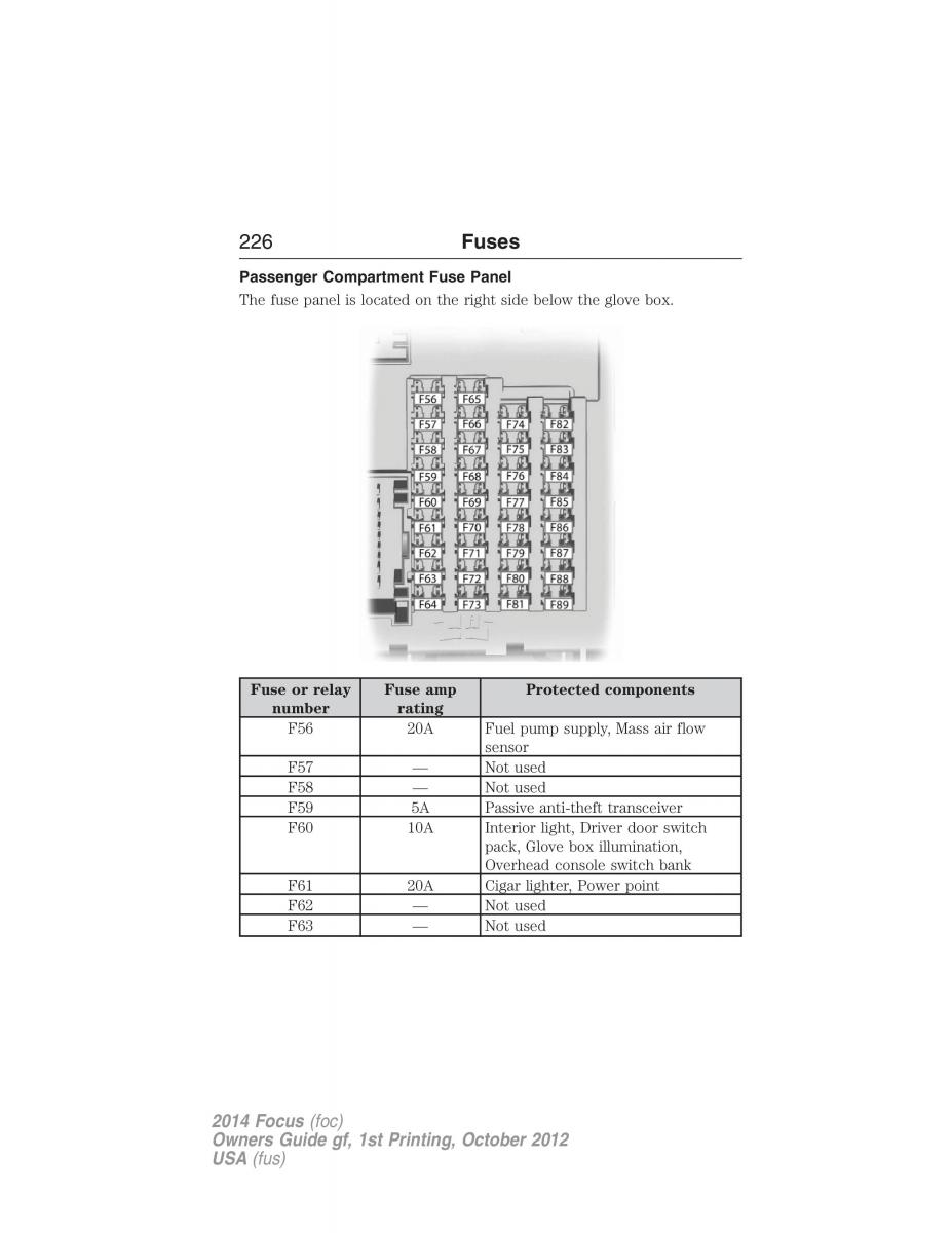 Ford Focus III 3 owners manual / page 227